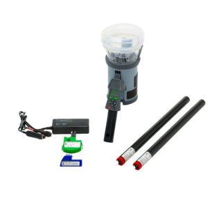 testifire with 2 battery batons, charger, and smoke and CO capsule