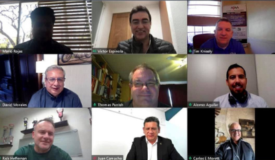 faces of the participants from the AFAA, AMRACI, and CONAPCI virtual meeting