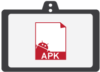 red icon for display app on the screen of a tauri tablet