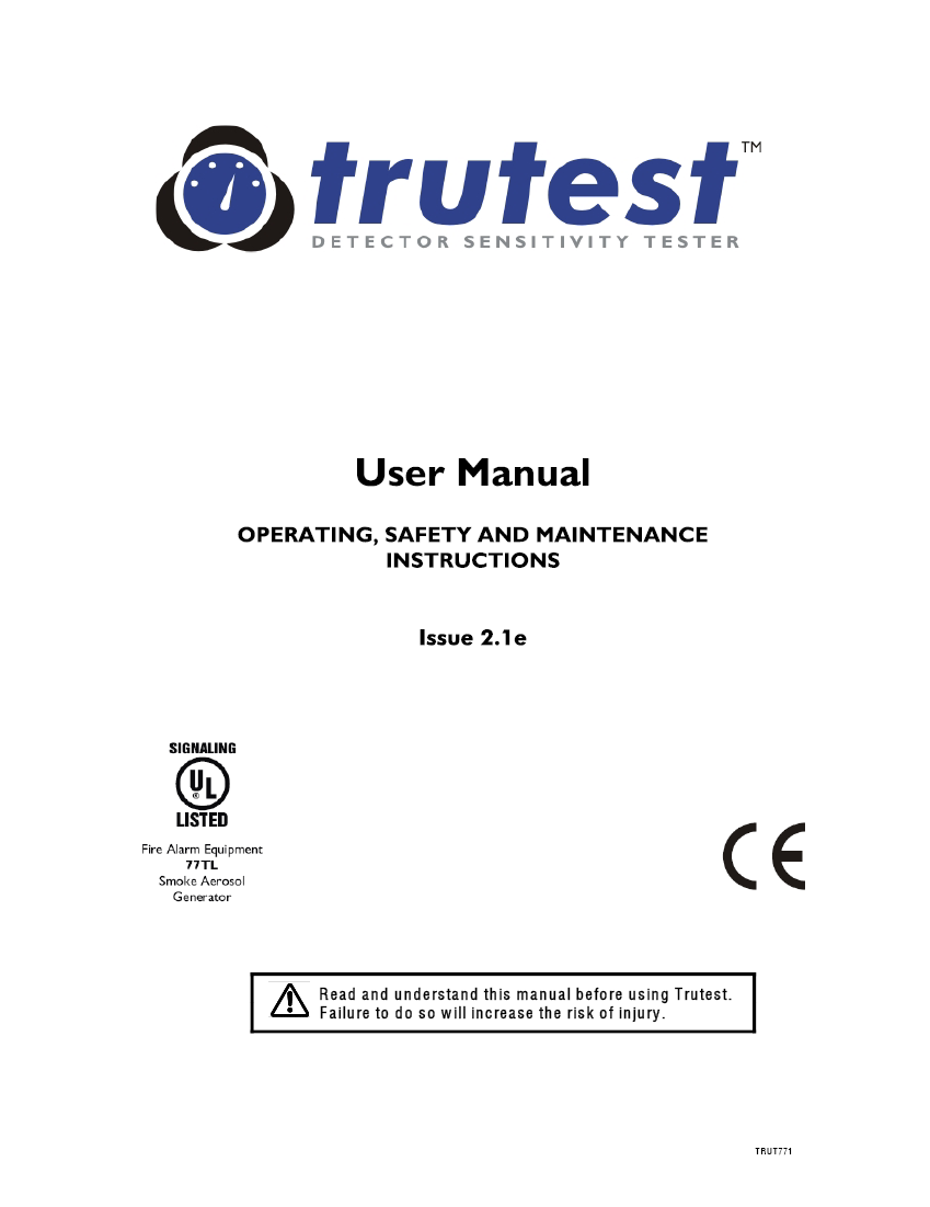 Trutest user manual